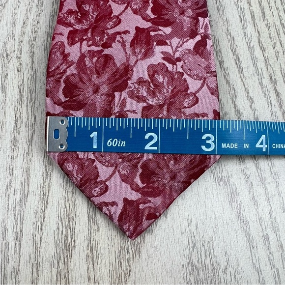 623 - Michael Kors Carman Floral Tie Rose 640 2MKC23-1032 Silk Blend $69.50 - Picture 2 of 5